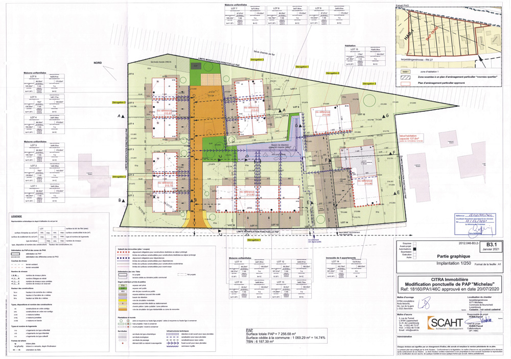 3 PAP lotissement 13 logements à Michelau
(Luxembourg) 3 PAP lotissement 13 logements à Michelau
(Luxembourg)