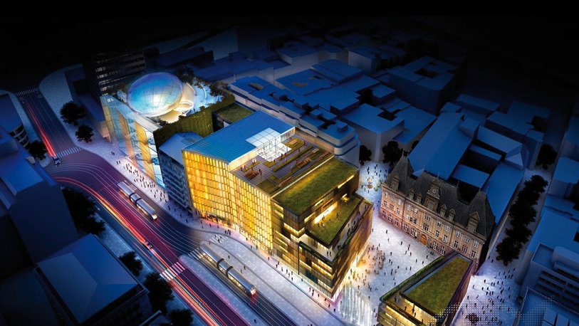 5. Secteur administratif Royal Hamilius (Luxembourg) Bureau d’architecture : FOSTER & PARTNERS / TETRA KAYSER