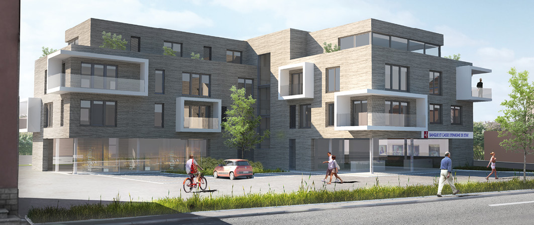 1 étude pour un immeuble mixte à Strassen