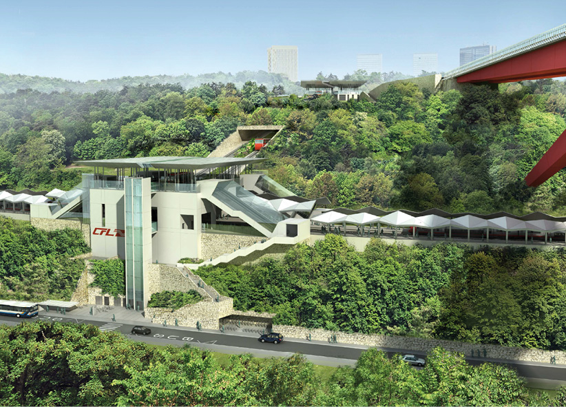 1. Secteur transport Gare Pont Rouge (Luxembourg) Bureau d’architecture : ARCHITECTES PACZOWSKI ET FRITSCH SARL