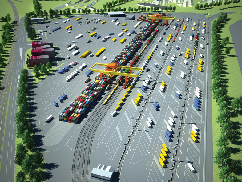 3. Secteur industriel Nouveau terminal CFL-Multimodal Dudelange-Bettembourg (Luxembourg) Bureau d’architecture : BALLINIPITT ARCHITECTES URBANISTES SA