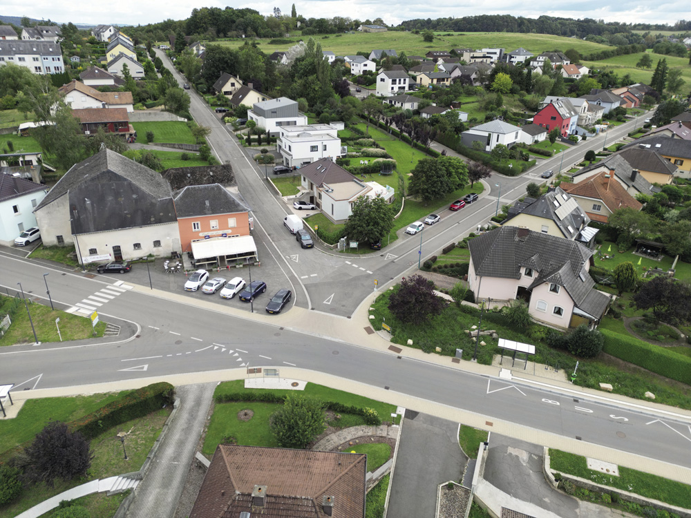 Réaménagement des CR122 et CR132
dans la traversée de Gonderange
MO : Administration des Ponts et Chaussées
et Administration Communale de Junglinster public://import2026/images/DJI_0380_opt.jpg