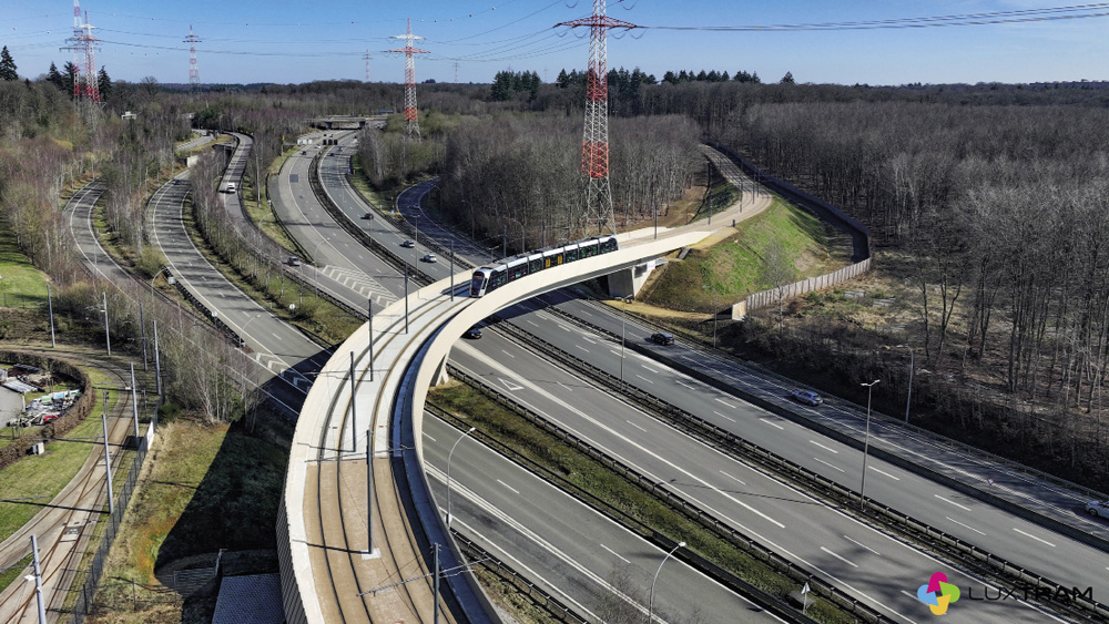 4 Tronçon E Luxtram dont l’OA894 à Kirchberg 4 Tronçon E Luxtram dont l’OA894 à Kirchberg
