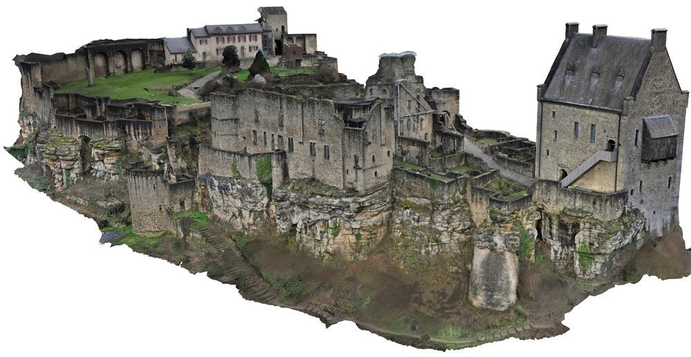 3 Château de Larochette - maquette numérique - relevé scan 3D et photogrammétrie aérienne.MOA : INPA 3 Château de Larochette - maquette numérique - relevé scan 3D et photogrammétrie aérienne.MOA : INPA