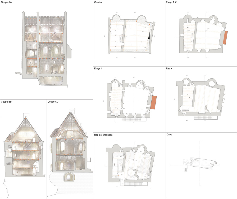 2 Château de Larochette - vues en plan et coupes de la maison de Créhange - relevé scan 3D.
MOA : INPA 2 Château de Larochette - vues en plan et coupes de la maison de Créhange - relevé scan 3D.
MOA : INPA