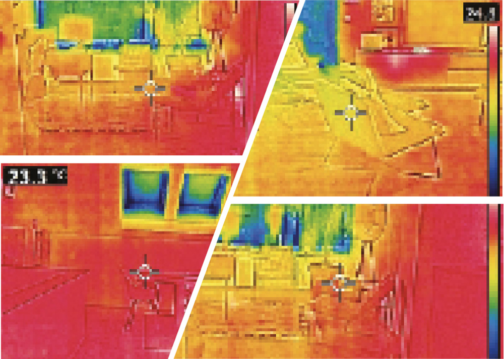 3 Représentation visuelle des températures de surface réalisée par thermographie pour une maison unifamiliale à Luxembourg 3 Représentation visuelle des températures de surface réalisée par thermographie pour une maison unifamiliale à Luxembourg