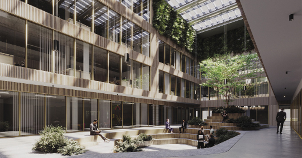 2 Atrium de l’Immeuble Administratif et Hôtelier à Bertrange-Bourmicht 2 Atrium de l’Immeuble Administratif et Hôtelier à Bertrange-Bourmicht